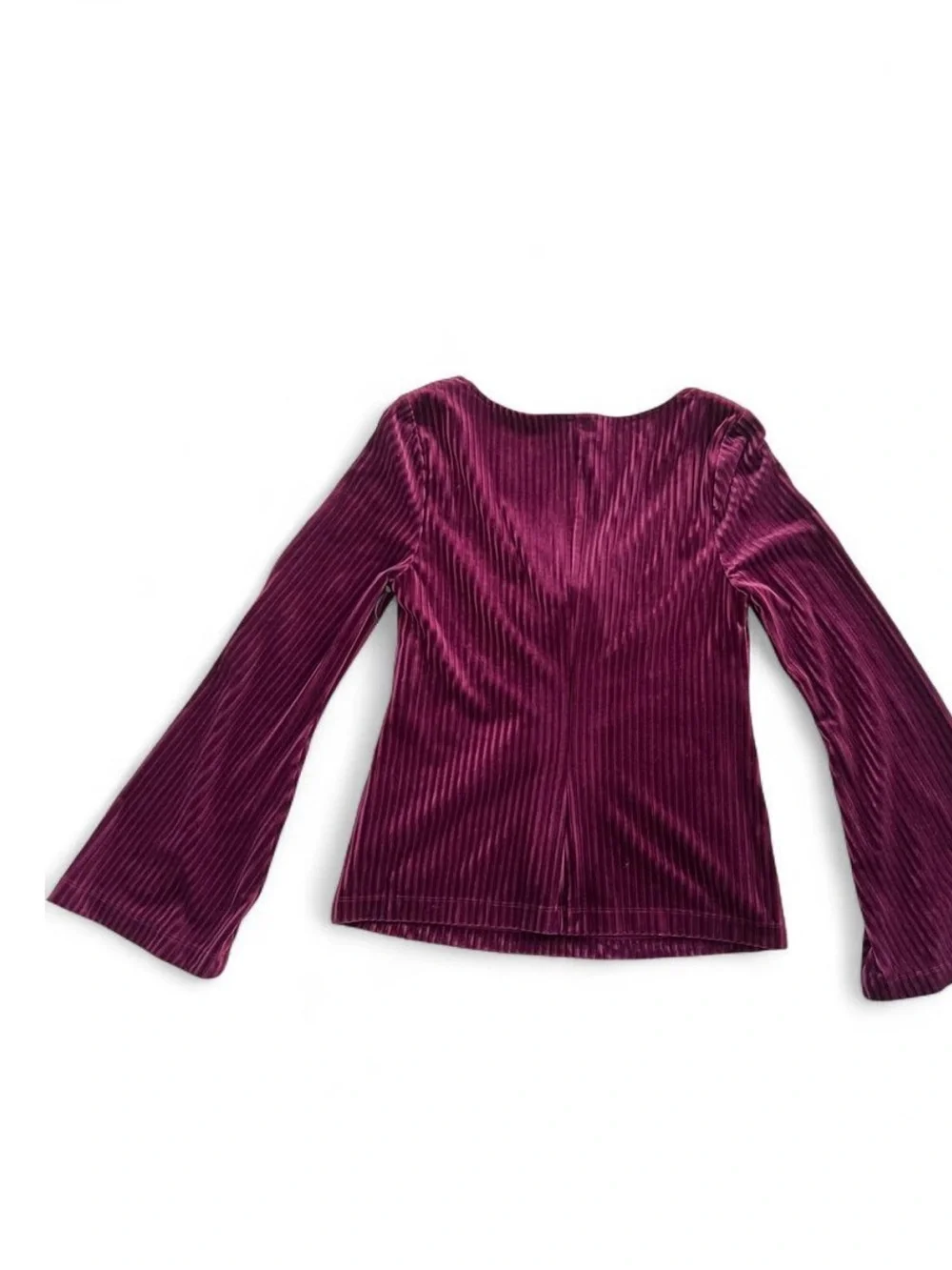 Wildfox Velvet Ribbed Two-Piece Set in Deep Purple Size small